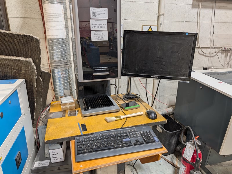 Laser cutter control station