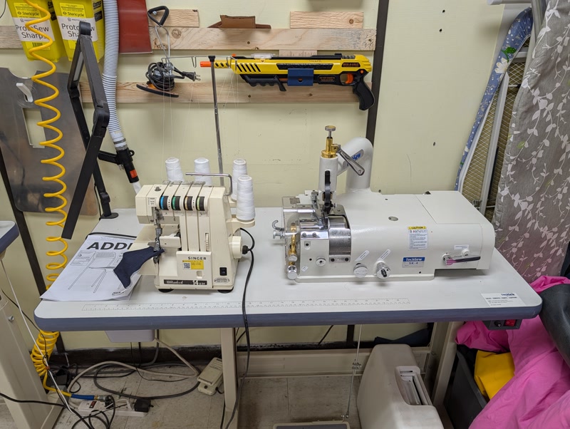 Industrial sewing machine and sewing equipment